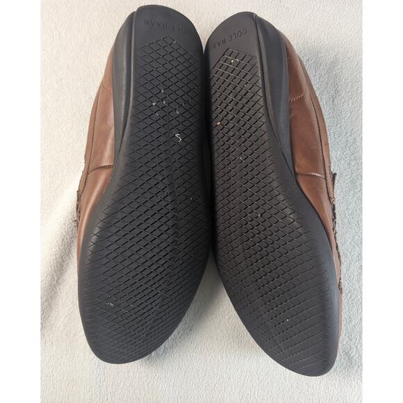 Cole Haan Grand.Os Burnished Tan Leather Loafer Cognac Brown Size 11M Career - Picture 5 of 6